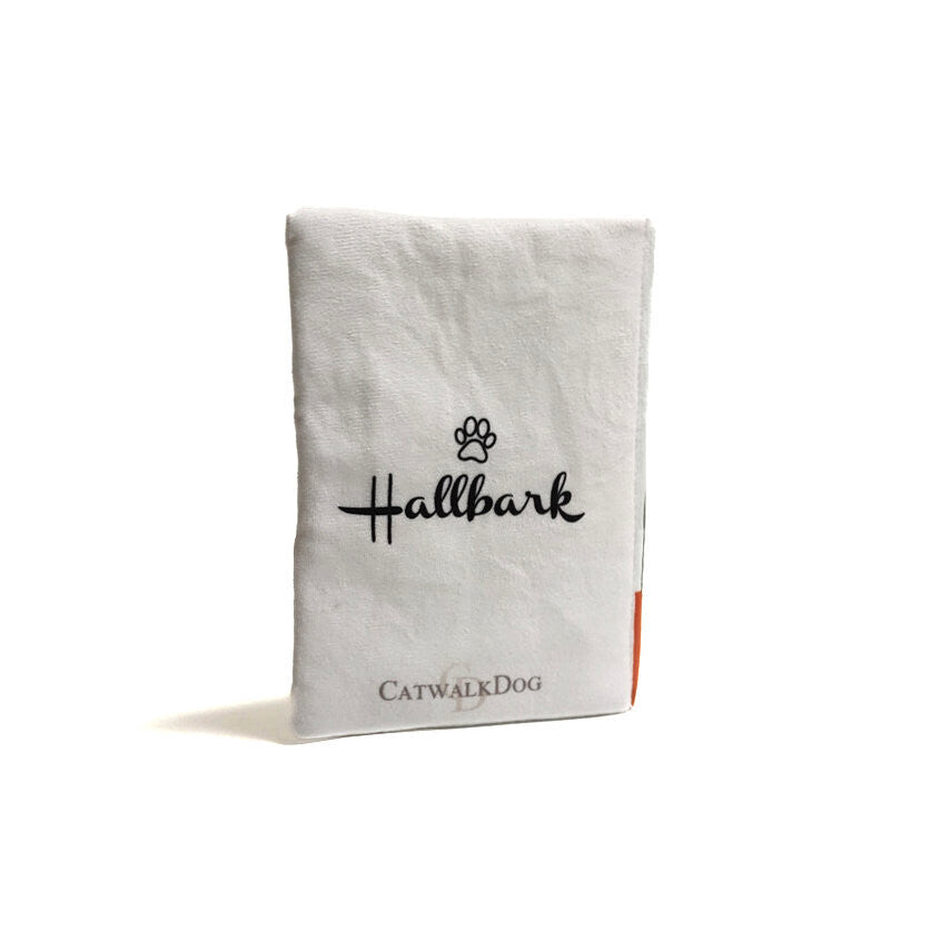 Pluche speelgoed verjaardagskaart Happy Birthday roze