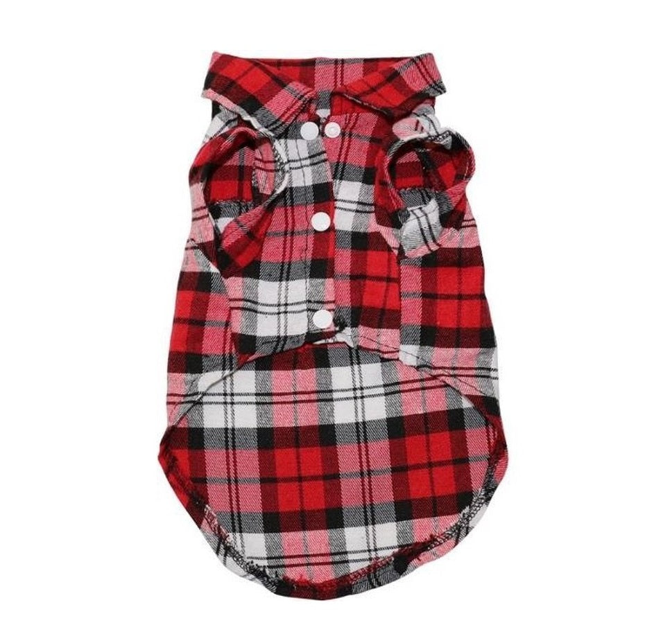 Houthakkers blouse rood