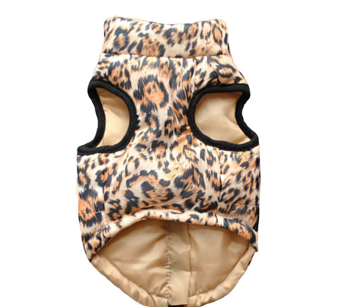 Bodywarmer met luipaard print