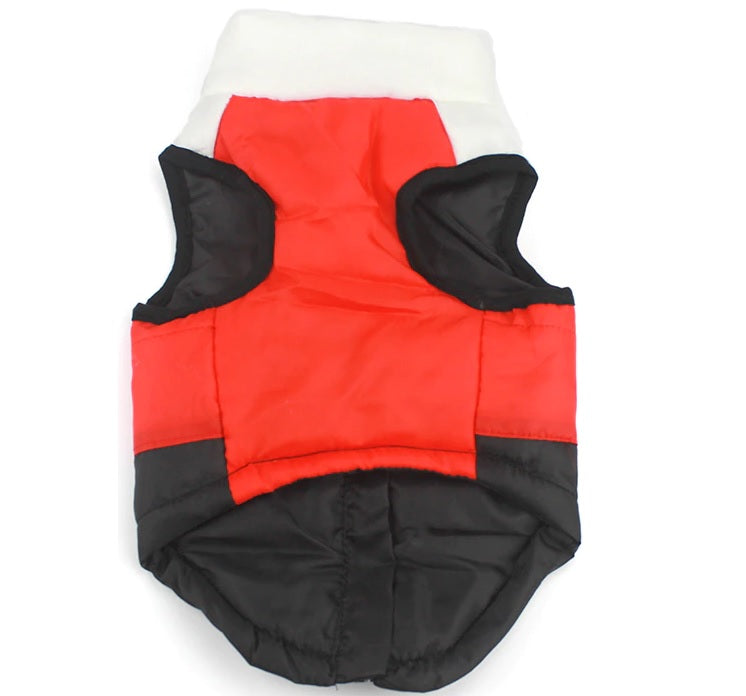 Bodywarmer met wit en rood en zwart