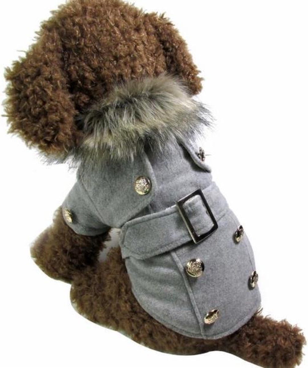 Dog coat wool grey