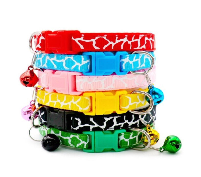 Puppy identificatie riempjes met giraffe patroon set van zes stuks