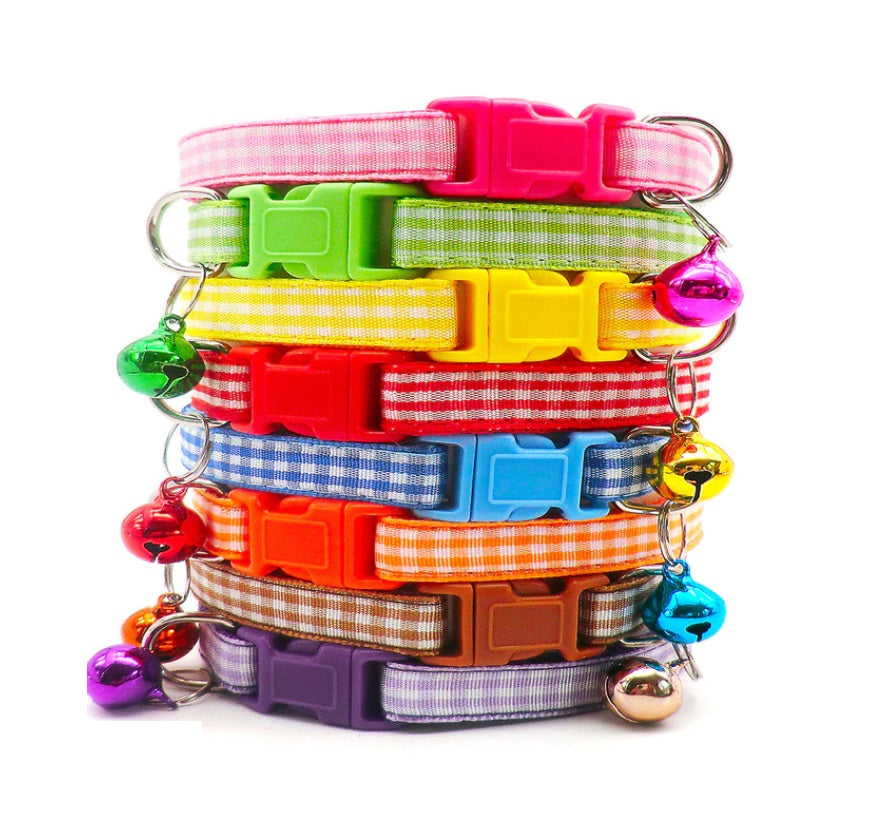 Puppy identificatie riempjes met ruit patroon set van zes stuks