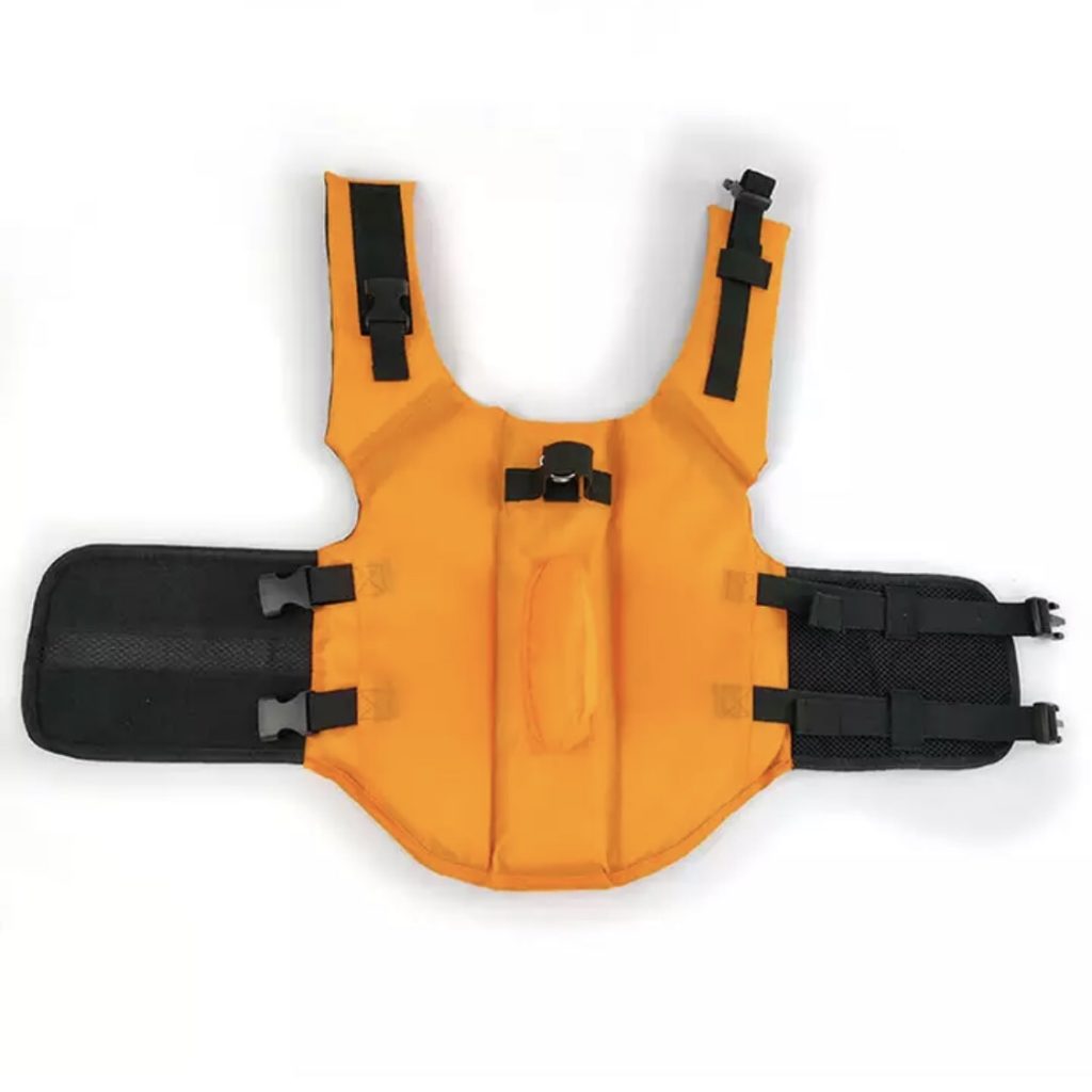 Shark dog life jacket orange