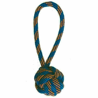Happy pet ropee bal tugger flostouw blauw / oranje
