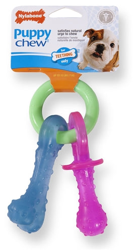 Nylabone puppy chew bijtring speen / bot puppyspeelgoed