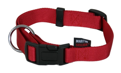 Martin sellier halsband basic nylon rood