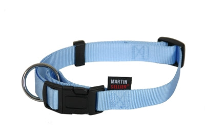 Martin sellier halsband basic nylon blauw