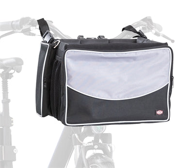 Trixie fietstas voor aan stuur nylon zwart / grijs