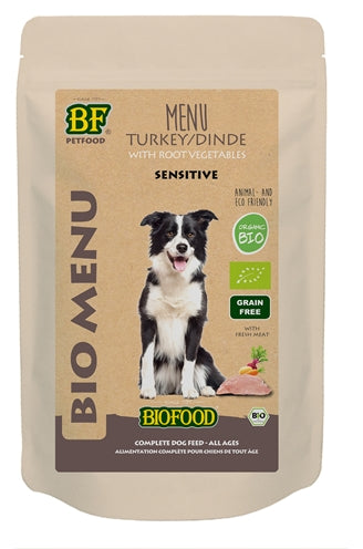 biofood organic hond kalkoen menu pouch 15x