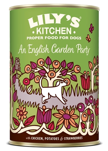 Lily's kitchen dog an english garden party