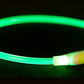 Trixie halsband usb flash light lichtgevend oplaadbaar tpu groen