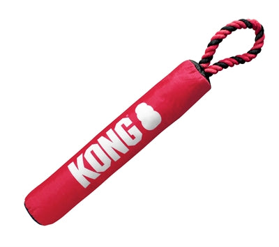 Kong signature stick met touw rood / zwart