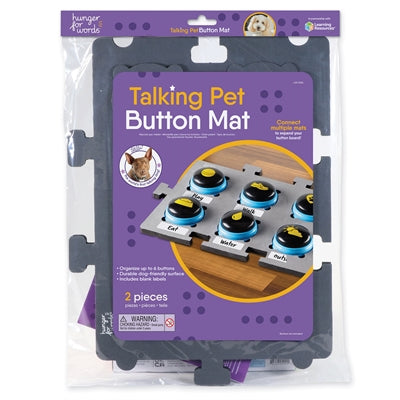 Hunger for words talking pet button mat