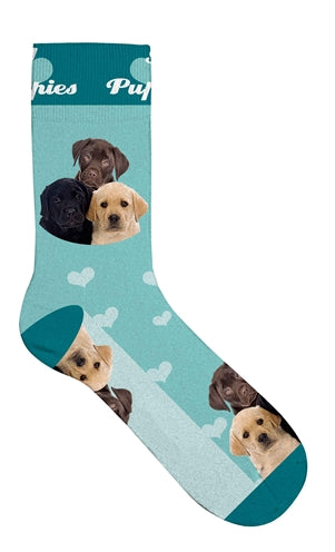Plenty gifts sokken puppies blauw