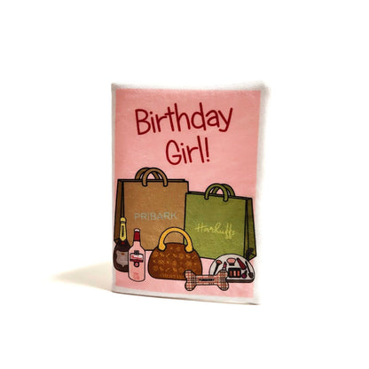 CatwalkDog pluche verjaardagskaart Birthday Girl!