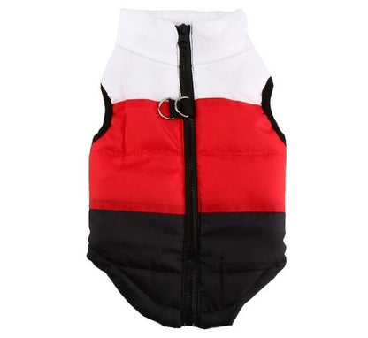 Bodywarmer met wit en rood en zwart