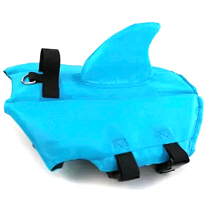 Zwemvest hond haai blauw