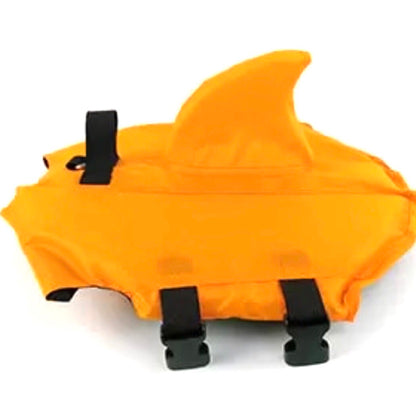 Hondenzwemvest haai oranje